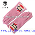 Ladies cute wool gloves with embroidery